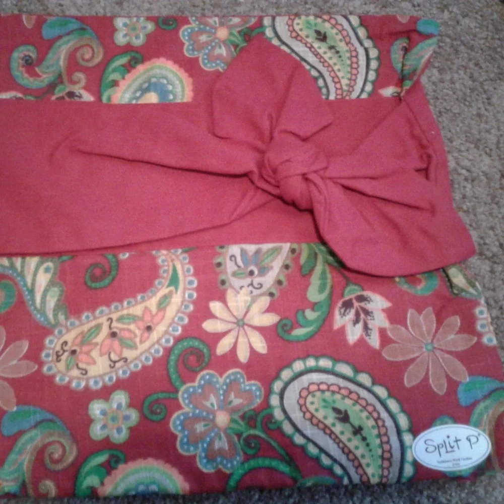 PARK DESIGNS SPLIT P VERMILLION PILLOW COVER NEW